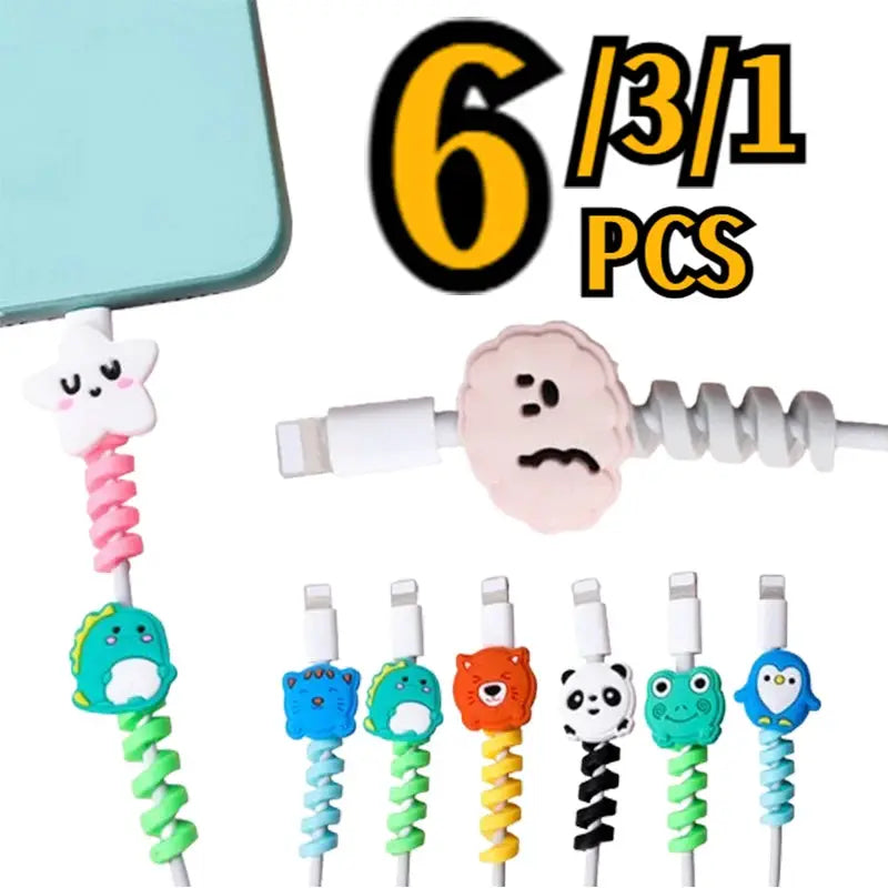 Cute Cable Protector Bites Wire Cable Organizer Winder Saver USB Charging Cable Data Line Earphones Cord Protector Cover by All Mart Bristol Ltd