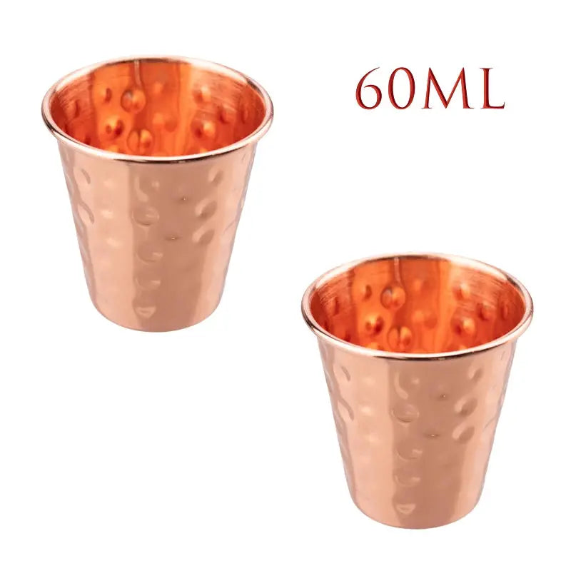 New 100% Copper Cups Pure Solid Moscow Mule PURE Copper Mugs-Shaped 2oz Cocktail Cups Beer Cup Milk Mug Drinkware by All Mart Bristol Ltd