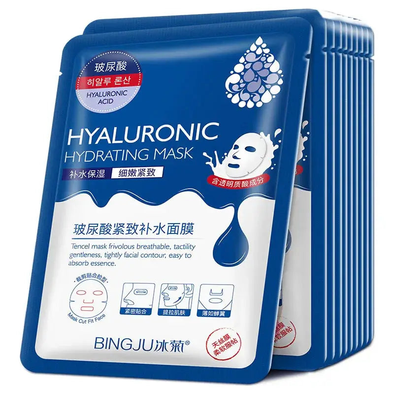 20pcs Hyaluronic Acid Collagen Face Mask skincare Moisturizing Firming Hydrating Facial Masks Sheet Mask Korean Skin Care by All Mart Bristol Ltd