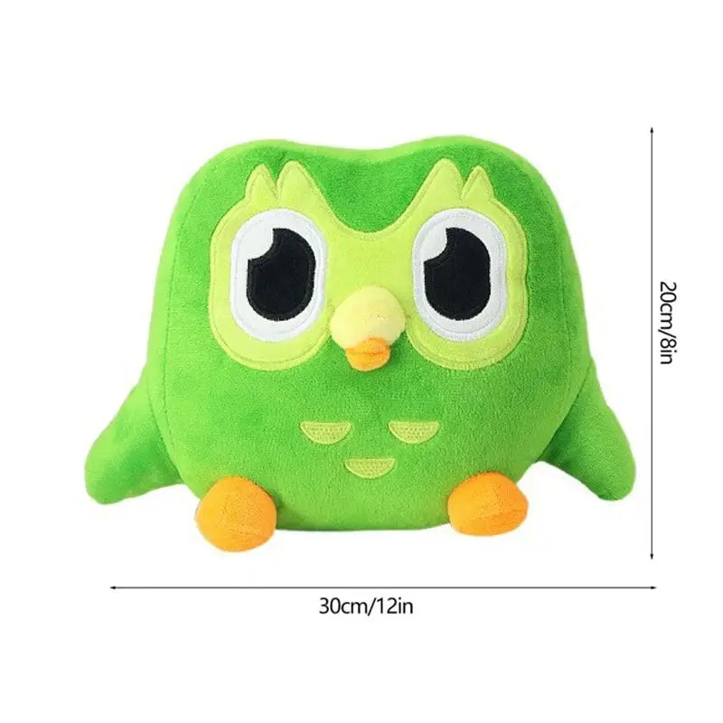 Green Duolingo Owl Plush Toy Duo Plushie Of Duo The Owl Cartoon Anime Owl Doll Soft Stuffed Animal Toy Children Birthday Gift by All Mart Bristol Ltd