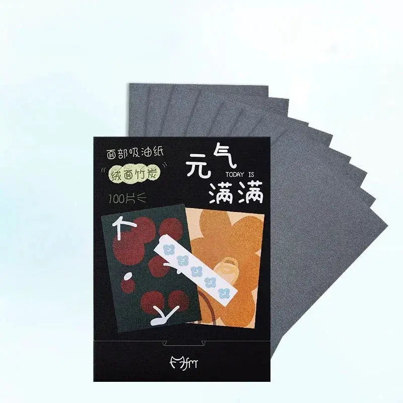 100pcs/set Facial Oil Blotting Paper Matte Face Wipes Oil Control Oil-absorbing Face Cleaning Beauty Makeup Tools Accessories by All Mart Bristol Ltd