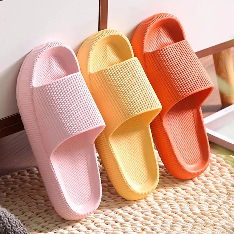 Women Thick Platform Cloud Slippers Indoor Home Eva Soft Sole Pillow Slides Sandals Woman 2025 Summer Non Slip Beach Flip Flops by All Mart Bristol Ltd