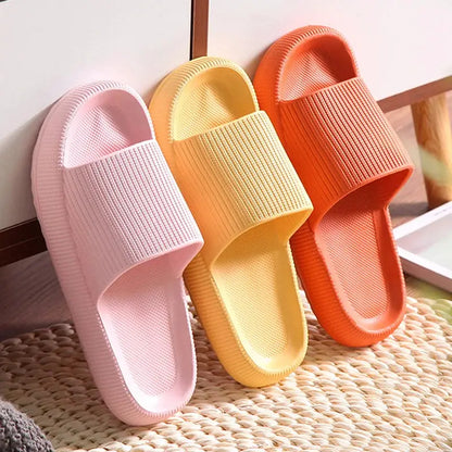 Women Thick Platform Cloud Slippers Indoor Home Eva Soft Sole Pillow Slides Sandals Woman 2025 Summer Non Slip Beach Flip Flops by All Mart Bristol Ltd