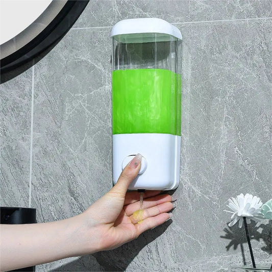 500ML Wall Mounted Shampoo Soap Dispenser Bathroom Non-punching Manual Press Soap Liquid Dispenser Touchless Disinfectant Bottle by All Mart Bristol Ltd