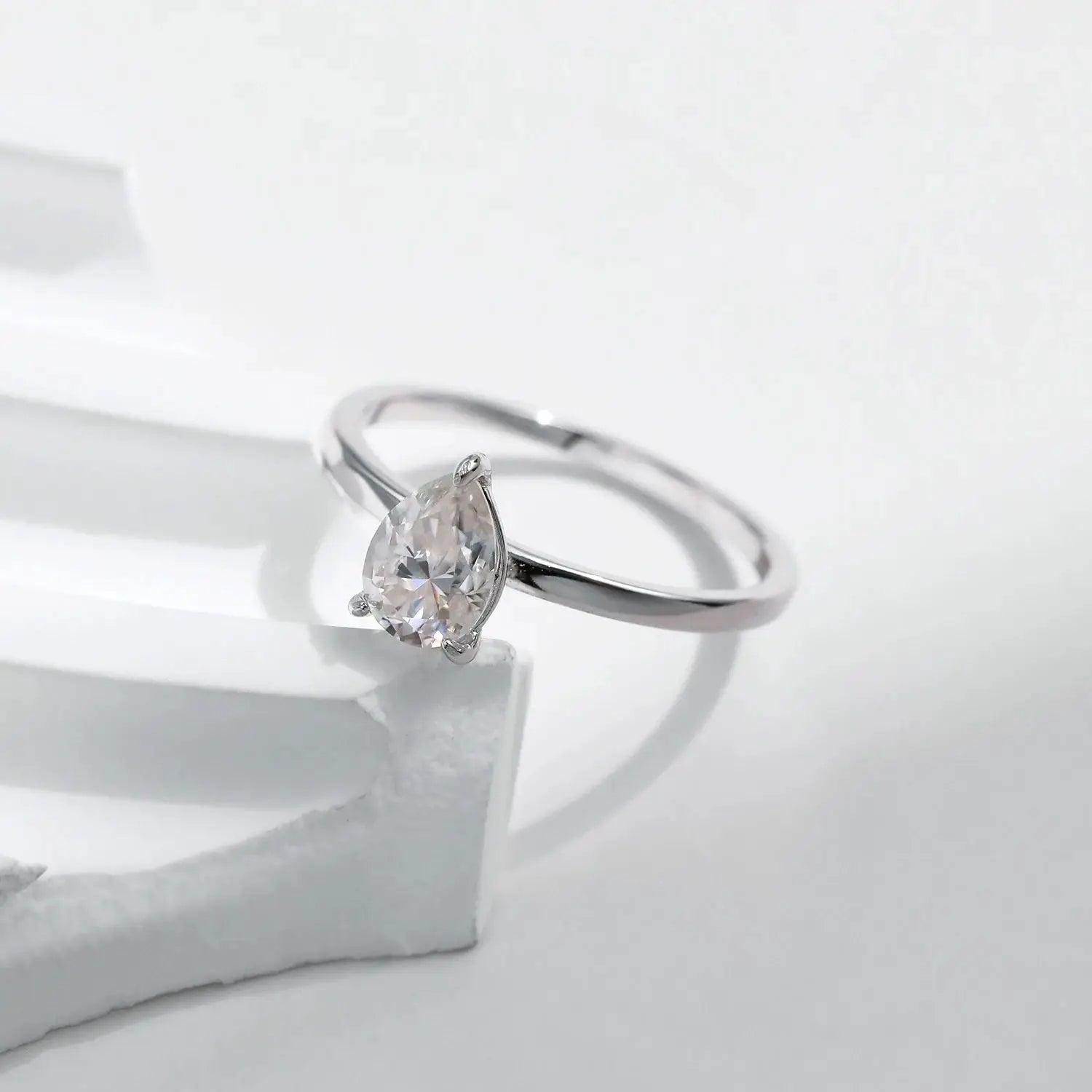 MODIAN D Color Pear Cut Moissanite Ring 925 Sterling Silver Water Drop Lab Diamond Wedding Rings For Women Wedding Fine Jewelry by All Mart Bristol Ltd
