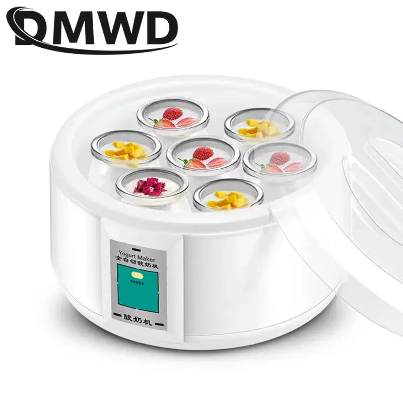1.5L Electric Yogurt Maker Fermenter Automatic Multifunction Stainless Steel Liner Natto Rice Wine Pickle Machine 7 Yoghurt Cups by All Mart Bristol Ltd
