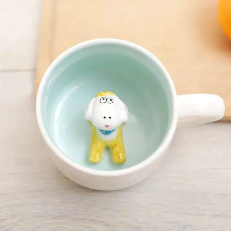 400ML Ceramic Mugs Creative Cute Cartoon Stereo Animal Milk Coffee Cups Couple Cups of Household Drinking Water Supplies by All Mart Bristol Ltd