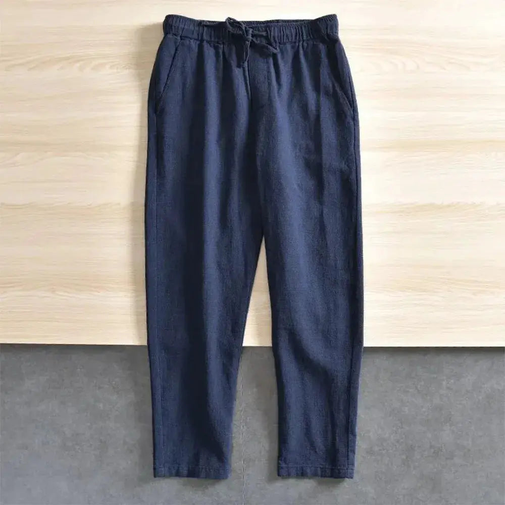 Men's Casual Pants Baggy Streetwear Men Joggers Cotton Linen Sports Trousers Long Straight Pants for Men by All Mart Bristol Ltd