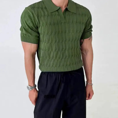 Men T Shirt Solid Color Striped O-neck Short Sleeve Streetwear Casual Men Clothing Summer 2023 Fitness Fashion Tee Tops by All Mart Bristol Ltd