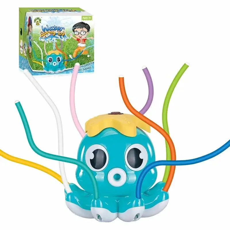 Sprinkler Rotating Spray Outdoor Games for Kids Garden Octopus Summer Water Toy Backyard Yard Cartoon Splash Baby Bath Toys Gift by All Mart Bristol Ltd