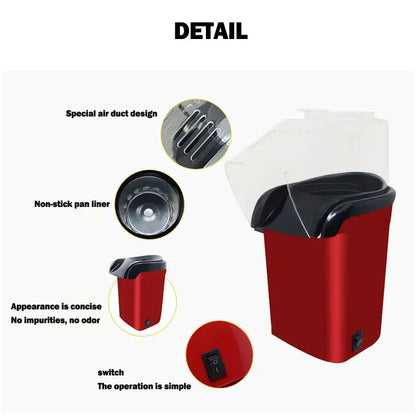 Popcorn Makers Mini Popcorn Machine Electric Household Appliance Machine Fully Automatic Popcorn Machine For Home Kitchen by All Mart Bristol Ltd