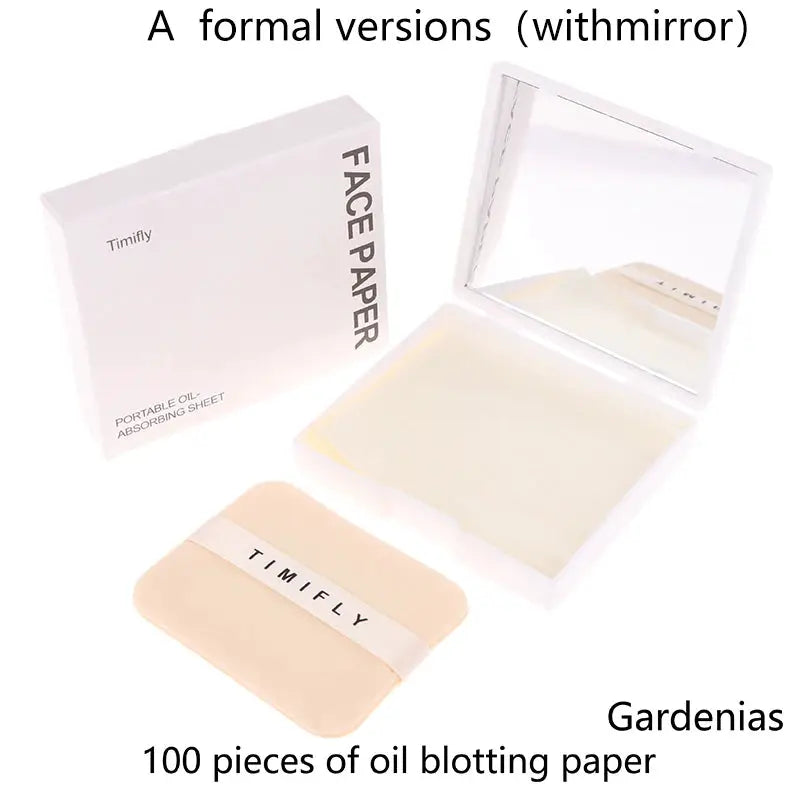 Oil Blotting Sheets With Makeup Puff 100pcs Matting Face Wipes Oil Control Paper Oil-absorbing Cleaning Makeup Tools Skin Care by All Mart Bristol Ltd