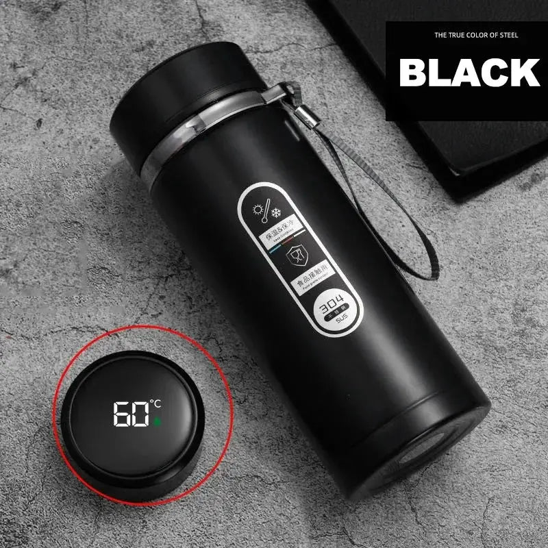 Thermos Sus304 Tea Water Bottle 500ML-1Liter Stainless Steel Vacuum Flask Portable Cups Bottle with LED Temperature Display by All Mart Bristol Ltd