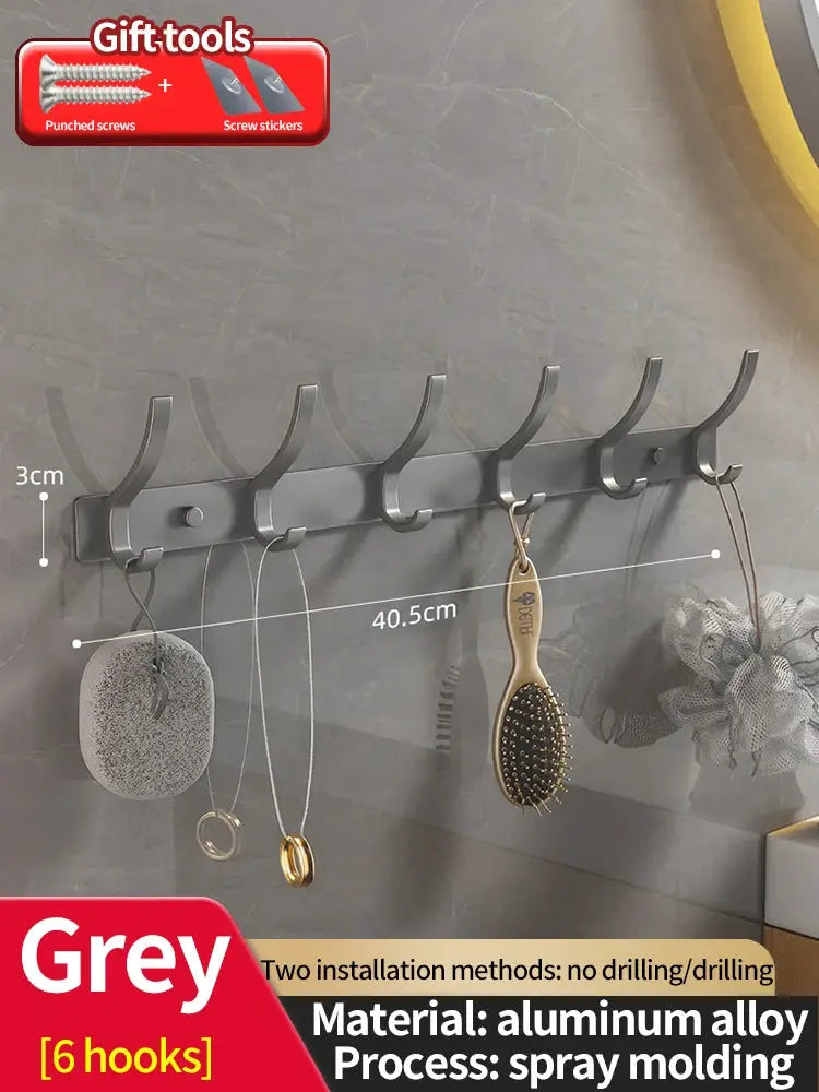 no drill Door Behind Hook Storage Wall Hanging Clothes Hanger Coat Hook Punch-free Hanger Bedroom Organizer Storage Kitchen Acce by All Mart Bristol Ltd