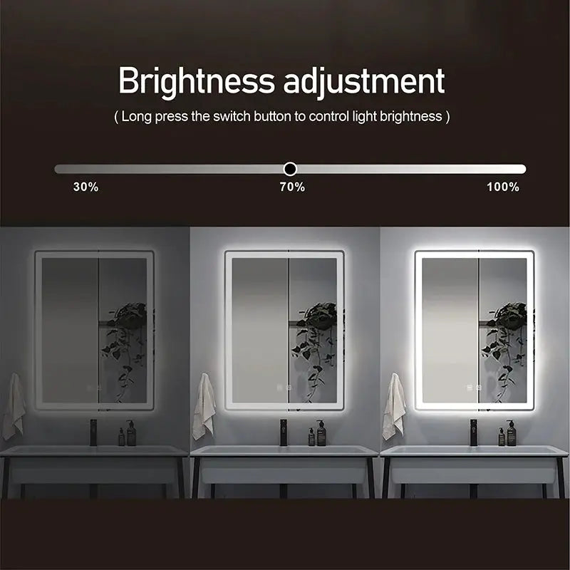 Rectangular Smart Beauty Makeup Bathroom Mirror With 3 Color Light Defogging Touch Button Vantiy Wall Hanging Bathroom Mirrors by All Mart Bristol Ltd