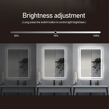 Rectangular Smart Beauty Makeup Bathroom Mirror With 3 Color Light Defogging Touch Button Vantiy Wall Hanging Bathroom Mirrors by All Mart Bristol Ltd
