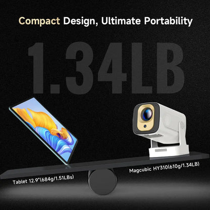 Magcubic HY310 Projector Auto Focus 4K Native 1080P 330ANSI Android11 5W Speaker Air Mouse Voice Assistant Upgrated HY300 by All Mart Bristol Ltd