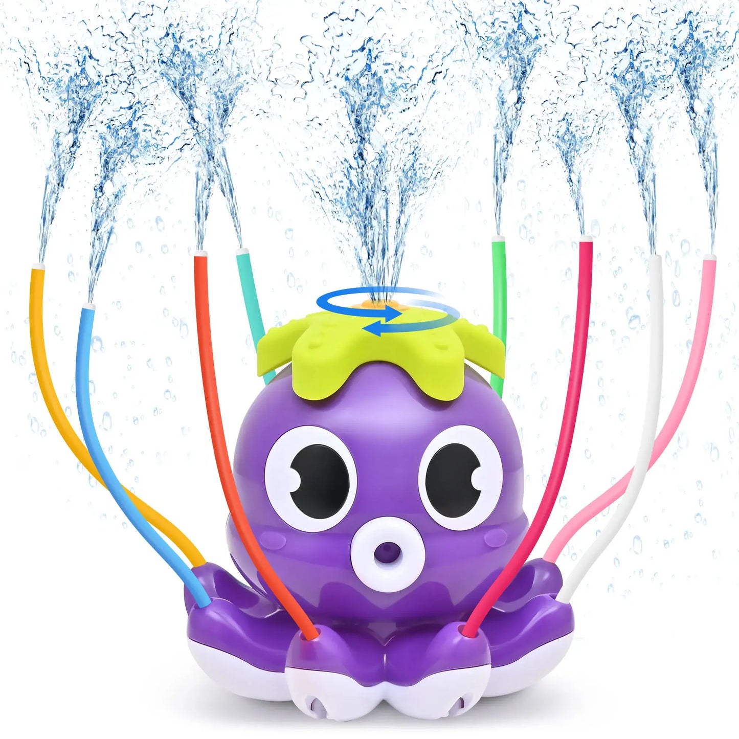 Space Rocket Octopus Sprinkler Water Toy Automatic Rotation Fun Spray Water Children's Water Playing Outdoor Toys by All Mart Bristol Ltd