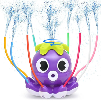 Space Rocket Octopus Sprinkler Water Toy Automatic Rotation Fun Spray Water Children's Water Playing Outdoor Toys by All Mart Bristol Ltd