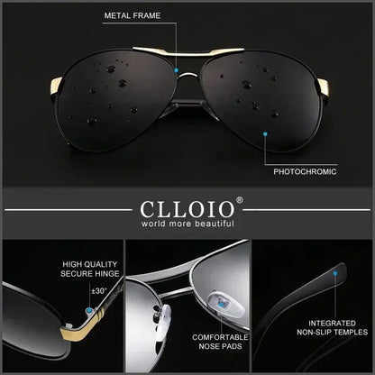 CLLOIO Top Brand Designer Photochromic Sunglasses Men Women Polarized Sun Glasses Chameleon Anti-glare Driving Oculos de sol by All Mart Bristol Ltd