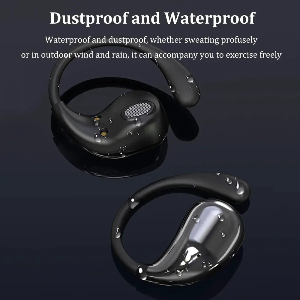 Bluetooth 5.4 Ear Hook Headphones TWS Wireless Earphones HiFi Stereo Waterproof Headsets LED Display Long Standby Touch Earbuds by All Mart Bristol Ltd