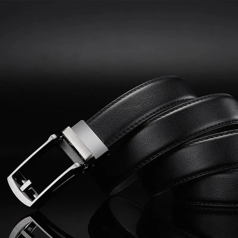 Men Belt Top quality cow genuine leather men's belt cowhide strap for male automatic buckle belts for men alloy buckle belt by All Mart Bristol Ltd