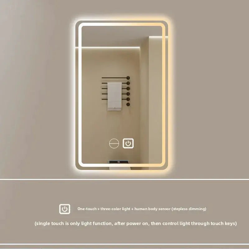New Smart Mirror Wall Hanging LED High Definition Induction Anti-fog Bathroom Mirror Touch Screen 23.5 * 15.5 Inches Vanity by All Mart Bristol Ltd