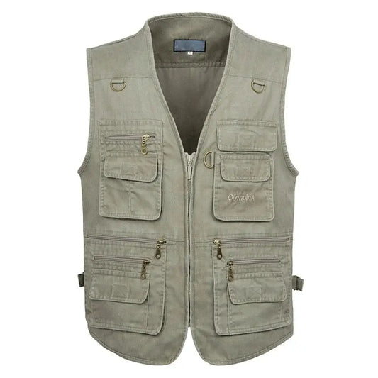 8XL 9XL 10XL New Male Casual Summer Big Size Cotton Sleeveless Vest With Many 16 Pockets Men Multi Pocket Photograph Waistcoat by All Mart Bristol Ltd