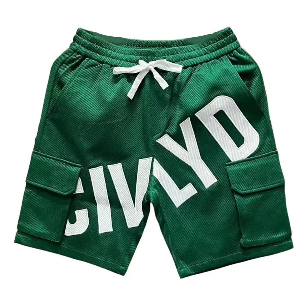 Men Cargo Shorts Adjustable Waistband Shorts Stylish Men's Summer Casual Shorts Elastic Drawstring Waist Wide Leg by All Mart Bristol Ltd