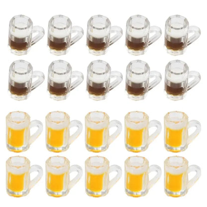 10 Pieces Simulation Beer Cups Dollhouse Mini Beer Mugs Glasses Resin Miniatures Cups Models Photo Props B03E by All Mart Bristol Ltd