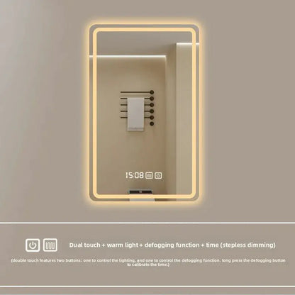 New Smart Mirror Wall Hanging LED High Definition Induction Anti-fog Bathroom Mirror Touch Screen 23.5 * 15.5 Inches Vanity by All Mart Bristol Ltd