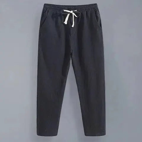 Summer Linen Pants Men Thin Loose Mens Joggers Cotton Linen Cropped Pants Men's Casual Pants Chinese Style Linen Pants by All Mart Bristol Ltd
