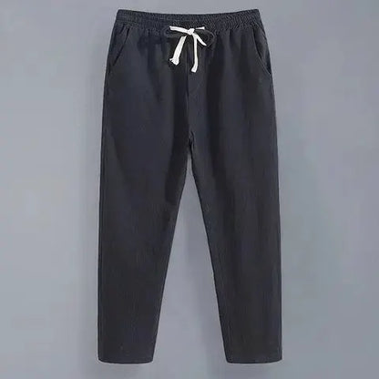 Summer Linen Pants Men Thin Loose Mens Joggers Cotton Linen Cropped Pants Men's Casual Pants Chinese Style Linen Pants by All Mart Bristol Ltd
