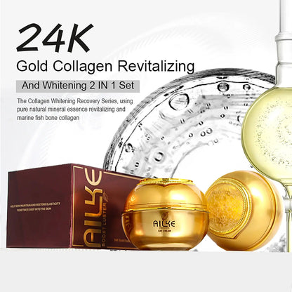 AILKE Whitening Skin Care Set, Reduce Wrinkles, Dark Spots, Even Skin Tone, Women Beauty Cosmetics for All Skin Types by All Mart Bristol Ltd