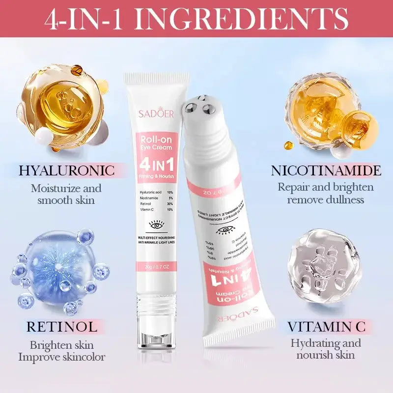 Instant Eye Bag Remove Cream Retinol Anti-Wrinkle Firming Skin Fade Fine Lines Anti Dark Circle Puffiness Brighten Eye SkinCare by All Mart Bristol Ltd