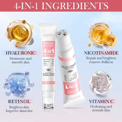 Instant Eye Bag Remove Cream Retinol Anti-Wrinkle Firming Skin Fade Fine Lines Anti Dark Circle Puffiness Brighten Eye SkinCare by All Mart Bristol Ltd