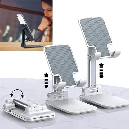 Foldable Desk Mobile Phone Holder Stand For IPhone IPad Xiaomi Adjustable Desktop Tablet Holder Universal Table Cell Phone Stand by All Mart Bristol Ltd