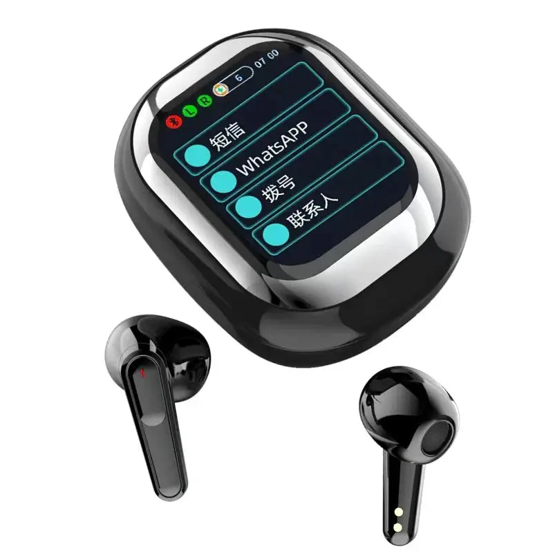 SE-ONE Smart Sliding Cover Earbuds |Wireless Bluetooth Headphones | HD Display | Long Battery Life | ENC Noise-Reduced Call by All Mart Bristol Ltd