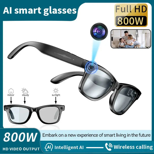 2025 New 8MP Camera Glasses Men Color-Changing AI Smart Bluetooth Glasses Photo Video Recording Waterproof Call Smart Sunglasses by All Mart Bristol Ltd