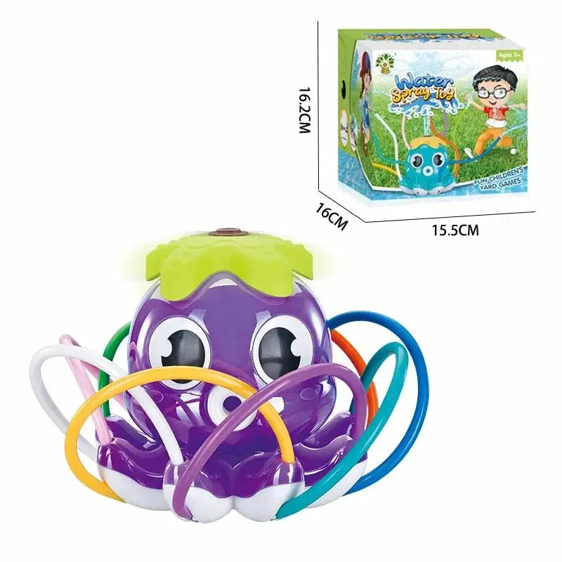 Sprinkler Rotating Spray Outdoor Games for Kids Garden Octopus Summer Water Toy Backyard Yard Cartoon Splash Baby Bath Toys Gift by All Mart Bristol Ltd