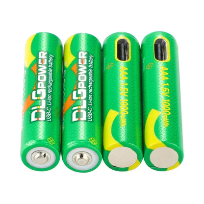 DLGpower USB Li-ion AAA 1.5V Rechargeable Battery aaa 1000mWh Lithium Batteries for Toys Remote Control Mouse Flashlight by All Mart Bristol Ltd