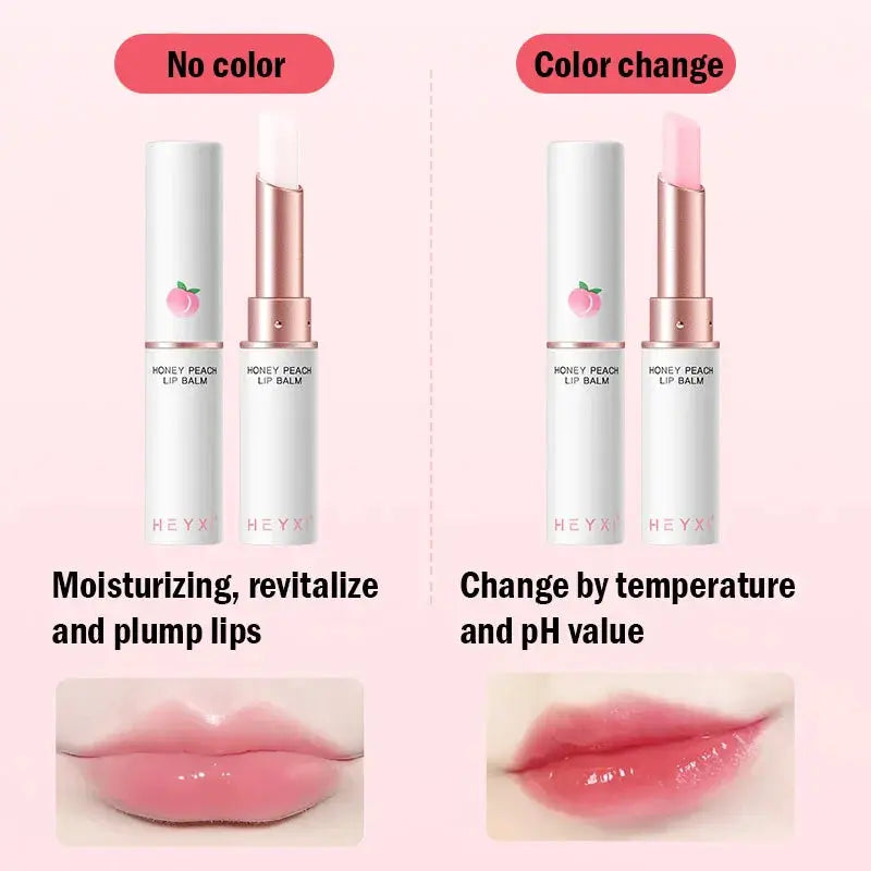 Honey Peach Lip Balm Color Change Lipstick Lips Plumper Moisturizing Hydrating Nourishing Beauty Lips Skin Carae Cosmetics by All Mart Bristol Ltd