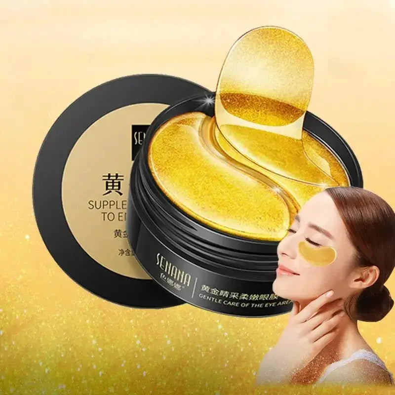60pcs Golden Moisturizing Eye Mask Relieve Eye Fatigue Nourish Eye Area Collagen Crystal Eye Mask Korean Skin Care Masks by All Mart Bristol Ltd