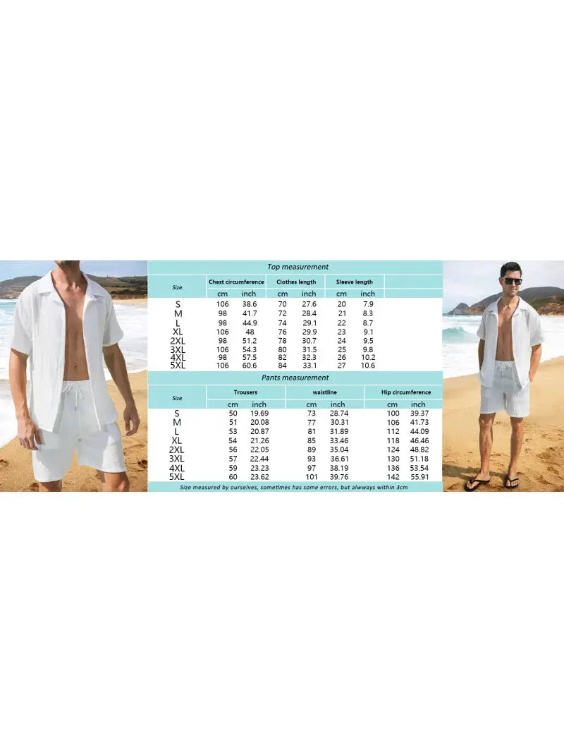 Street Casual Men's Suit Personalized Fashion Plaid Printed Pattern Short Sleeve Lapel Shirt and Shorts Men's Two Piece Set by All Mart Bristol Ltd