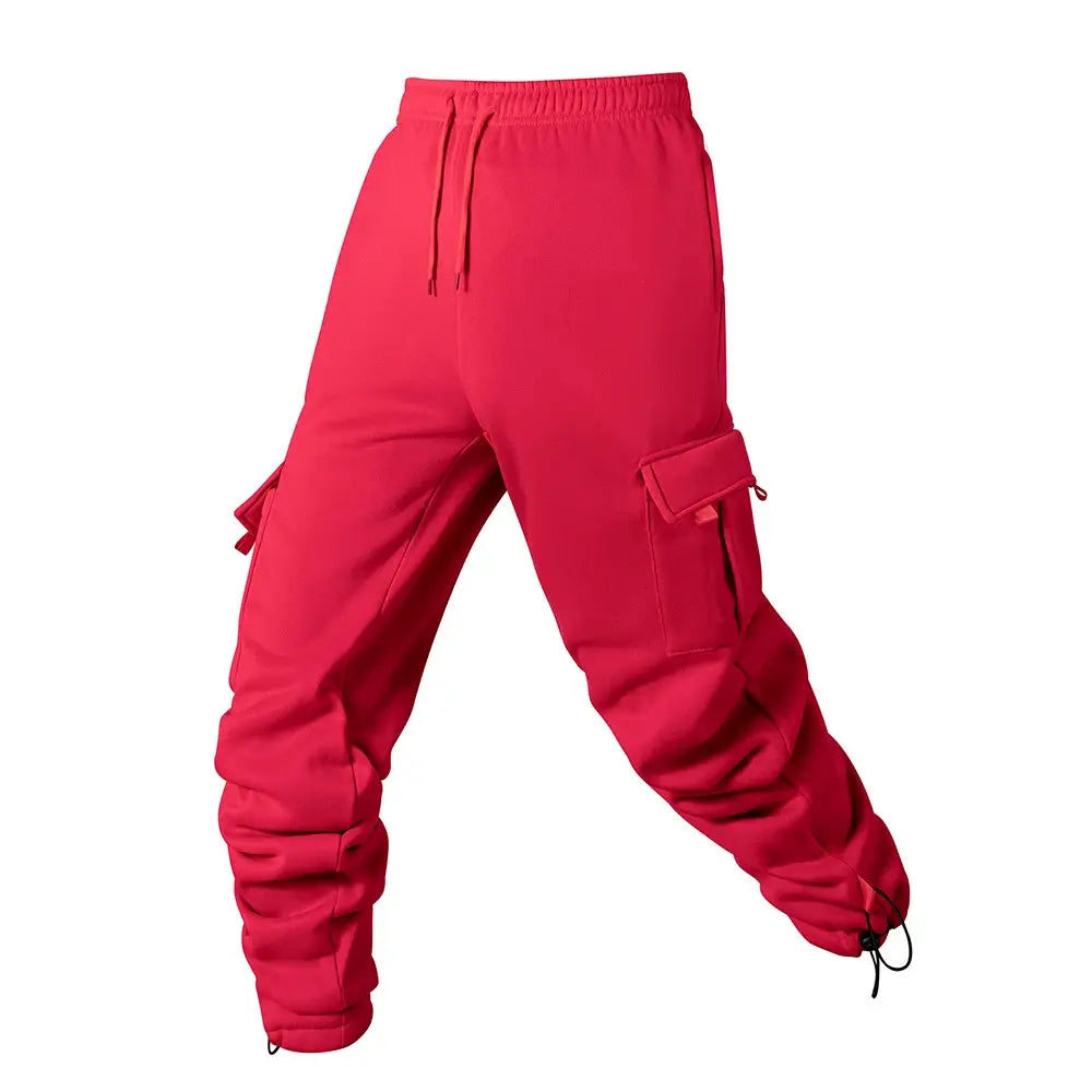 Men's Joggers Pants Loose Drawstring Long Pants Men Multi-pocket Sweatpants Casual Cargo Trousers For Men Fitness by All Mart Bristol Ltd