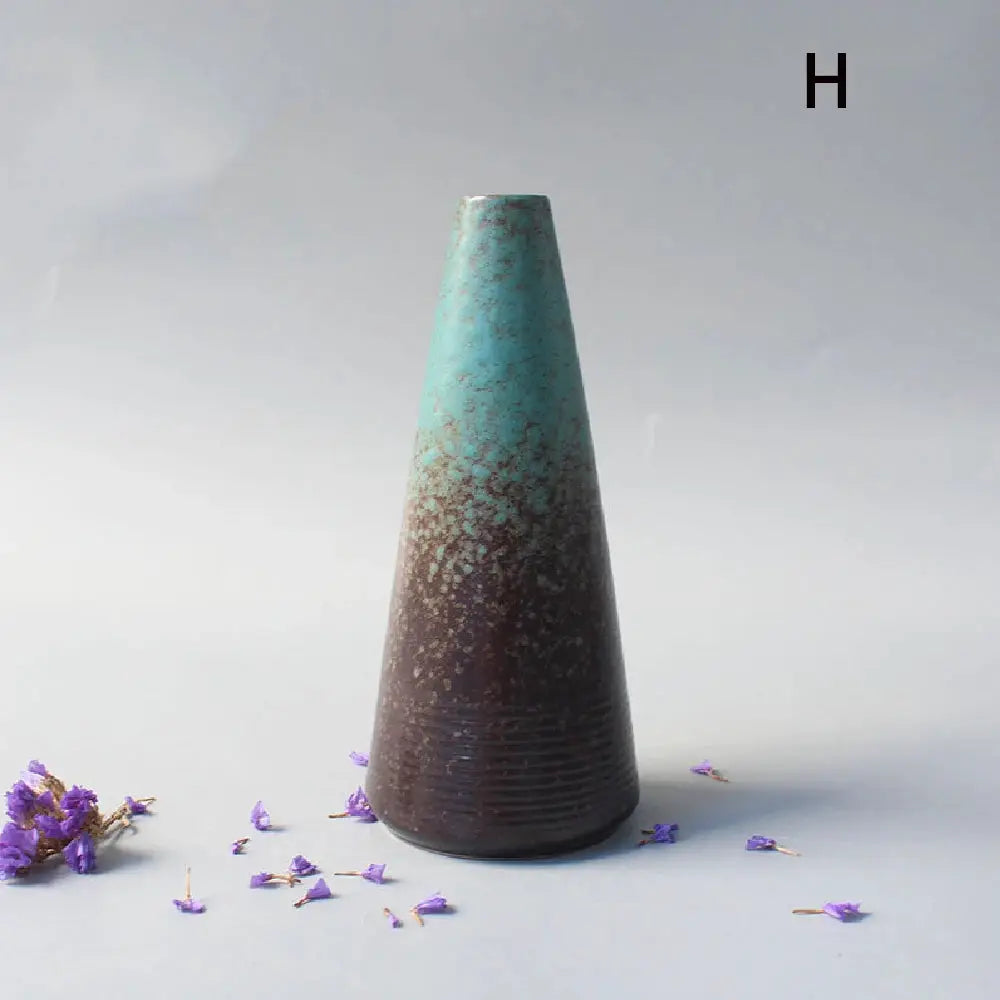Ceramic Small flower Vase Home Decoration Crafts Tabletop Ornament Simplicity Japanese-style Decoration by All Mart Bristol Ltd