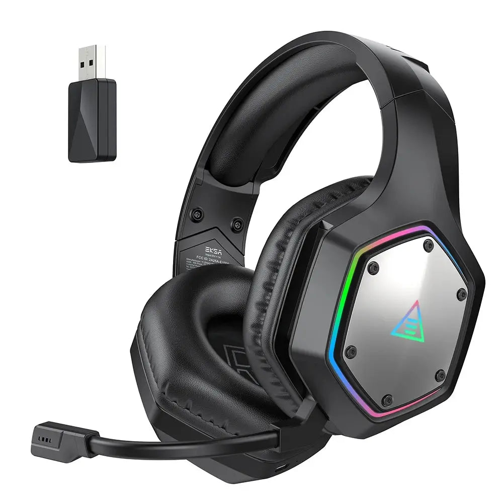 EKSA 2.4GHz Wireless Headphones E1000 WT 7.1 Surround Wired Gaming Headset Gamer with ENC Mic Low Latency for PC/PS4/PS5/Xbox by All Mart Bristol Ltd