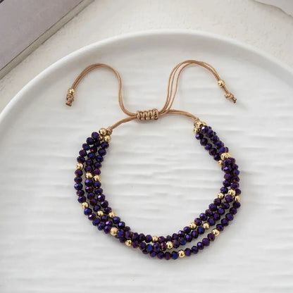 Bohemian handmade colorful crystal beaded bracelet for women's vacation party jewelry by All Mart Bristol Ltd