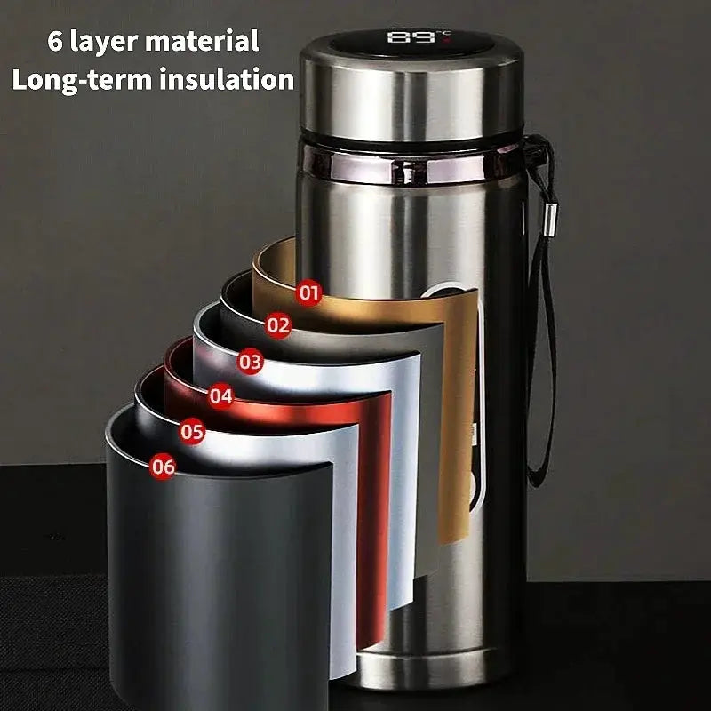 500ML-1Liter Stainless Steel Thermos Bottle with LED Temperature Display Sus304 Tea Water Bottle Vacuum Flask Portable Cups by All Mart Bristol Ltd