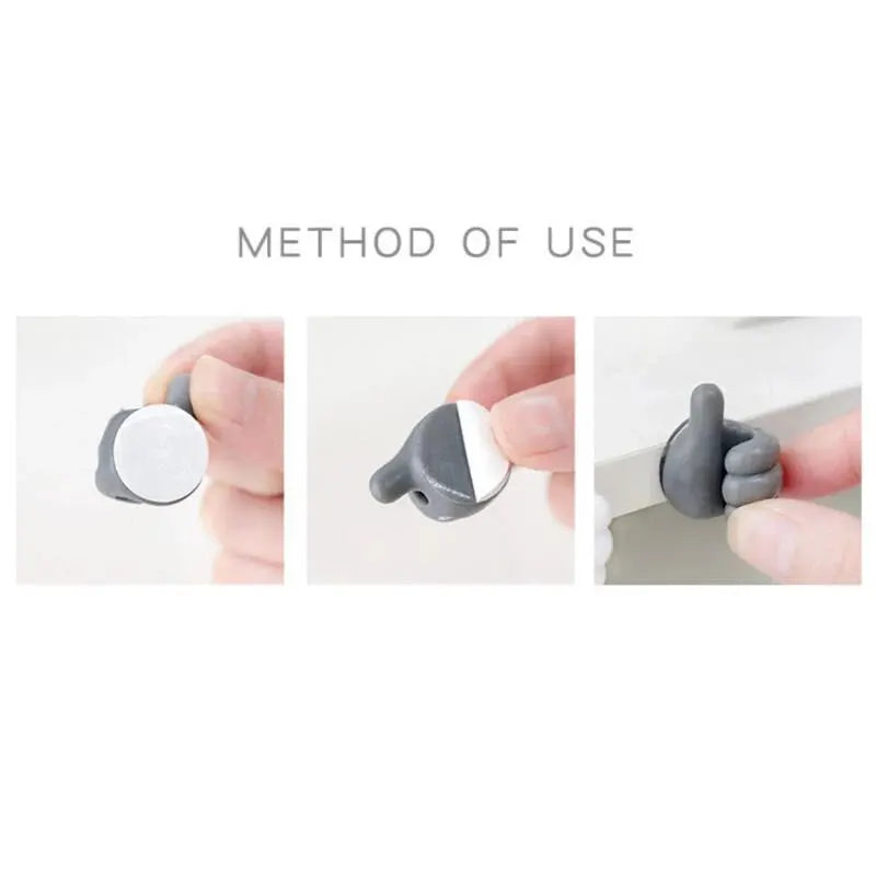 Thumb Mini Cable Organizer Silicone USB Cable Management Clips Desktop Wire Manager Cord Holder For Earphone Mouse Bobbin Winder by All Mart Bristol Ltd